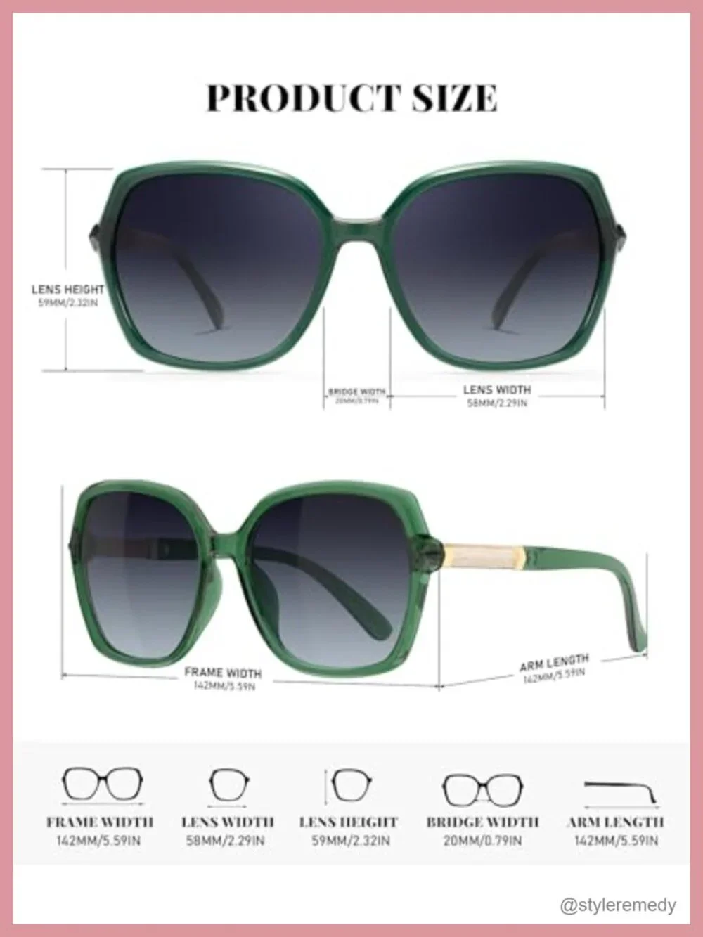 Polarized Sunglasses for Women Trendy UV400 Protection Glitter Temple Shades